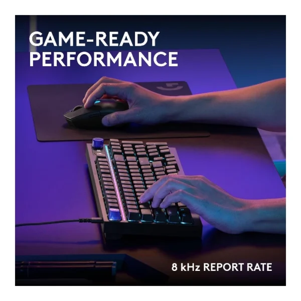 Logitech G316 X 98% — Teclado mecánico, alámbrico, hot-swappable, GL Tactile, inglés, negro - Imagen 2
