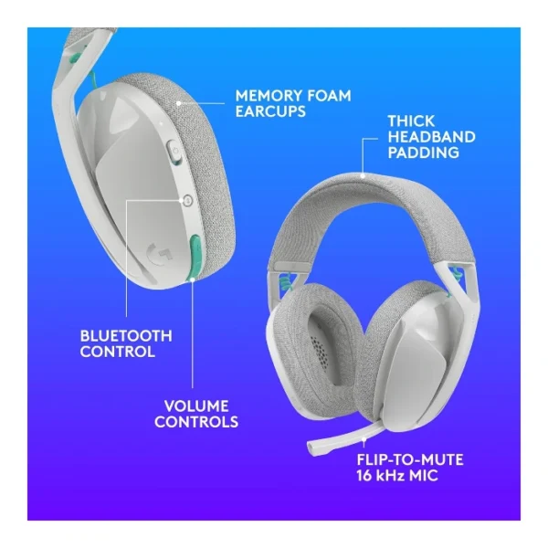 Logitech G321 LIGHTSPEED — Auricular inalámbrico, Bluetooth - Blanco - Imagen 8