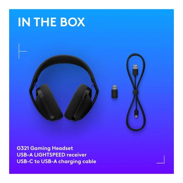 Logitech G321 LIGHTSPEED — Auricular inalámbrico, Bluetooth - Negro - Imagen 9
