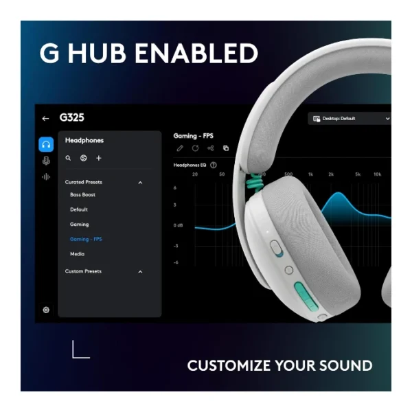 Logitech G325 LIGHTSPEED — Auriculares Wireless, ligeros - Blanco - Imagen 9