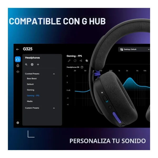 Logitech G325 LIGHTSPEED — Auriculares Wireless, ligeros - Negro - Imagen 10