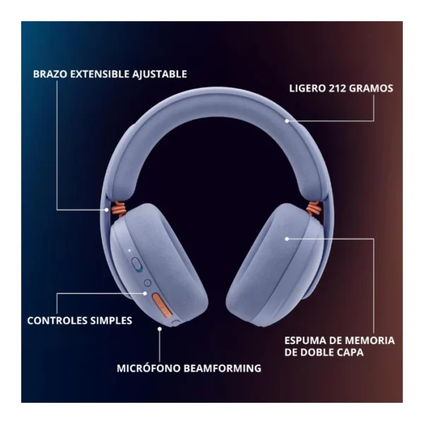 Logitech G325 LIGHTSPEED — Auriculares Wireless, ligeros - Lila - Imagen 9