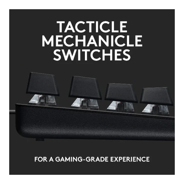 Logitech G413 SE  Teclado mecánico, alámbrico, táctil, inglés - Negro - Imagen 7