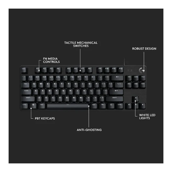 Logitech G413 TKL SE — Teclado Mecánico, alámbrico, inglés - Imagen 7