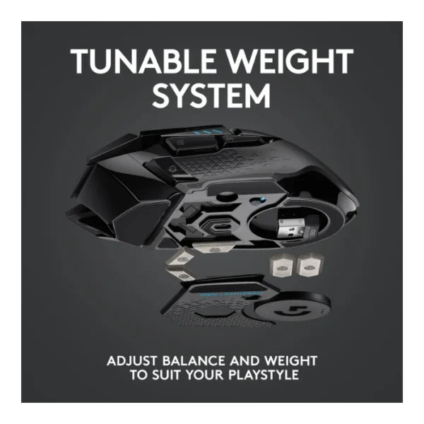Logitech G502 LIGHTSPEED — Mouse inalámbrico, sensor HERO 25K, compatible con POWERPLAY - Negro - Imagen 6