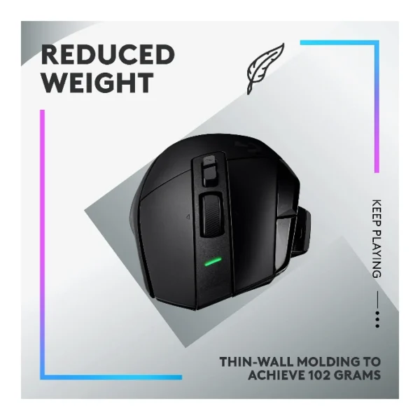 Logitech G502 X LIGHTSPEED Mouse inalámbrico, HERO 25K - Negro - Imagen 6