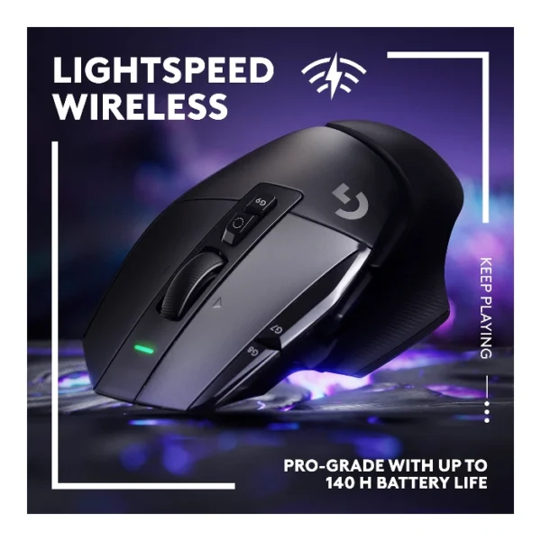 Logitech G502 X LIGHTSPEED Mouse inalámbrico, HERO 25K - Negro - Imagen 2
