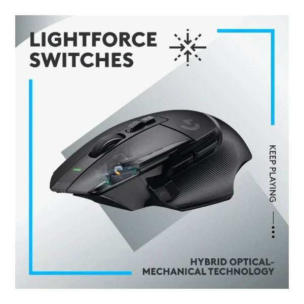 Logitech G502 X LIGHTSPEED Mouse inalámbrico, HERO 25K - Negro - Imagen 3
