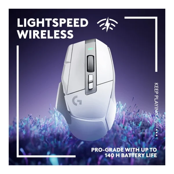 Logitech G502 X LIGHTSPEED White — Mouse inalámbrico, Sensor HERO 25K, Interruptores LIGHTFORCE, Blanco - Imagen 2