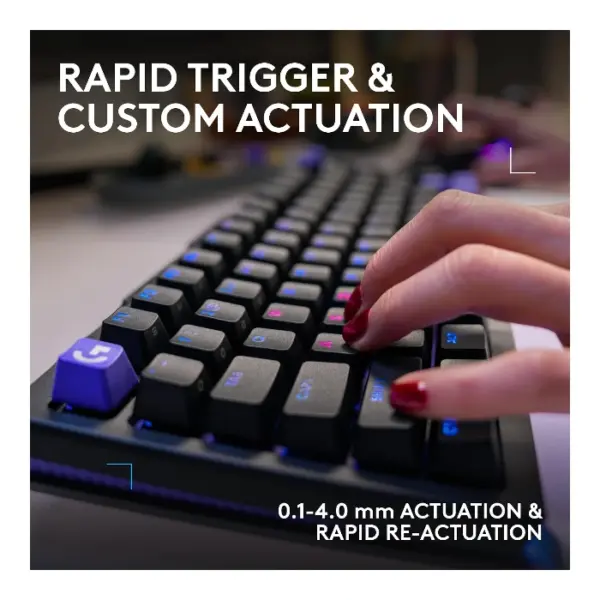 Logitech G512 X 75 Teclado mecánico, alámbrico, dual swap, GL Tactile, inglés - Negro - Imagen 3