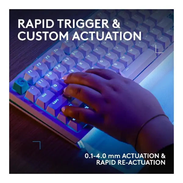 Logitech G512 X 75 Teclado mecánico, alámbrico, dual swap, GL Tactile, inglés - Blanco - Imagen 10