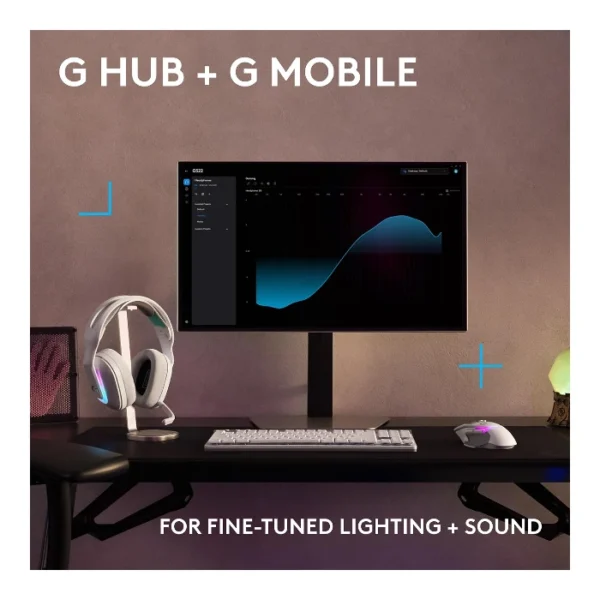 Logitech G522 LIGHTSPEED — Auricular inalámbrico, 2.4 GHz, Bluetooth, USB-C - Blanco - Imagen 7