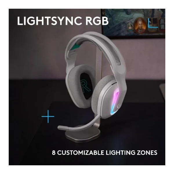 Logitech G522 LIGHTSPEED — Auricular inalámbrico, 2.4 GHz, Bluetooth, USB-C - Blanco - Imagen 4