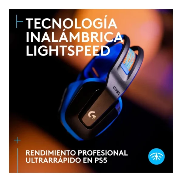 Logitech G535 LIGHTSPEED — Audífonos inalámbricos, para PC, PS4 y PS5, Azul - Imagen 3