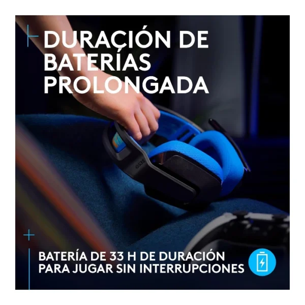 Logitech G535 LIGHTSPEED — Audífonos inalámbricos, para PC, PS4 y PS5, Azul - Imagen 2