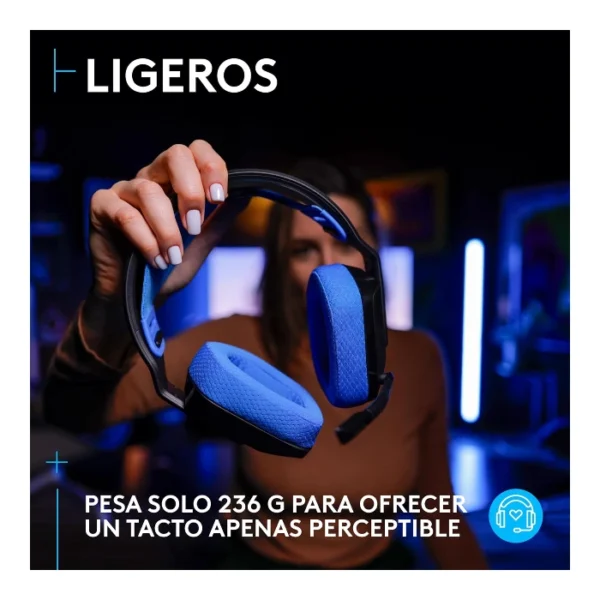 Logitech G535 LIGHTSPEED — Audífonos inalámbricos, para PC, PS4 y PS5, Azul - Imagen 7