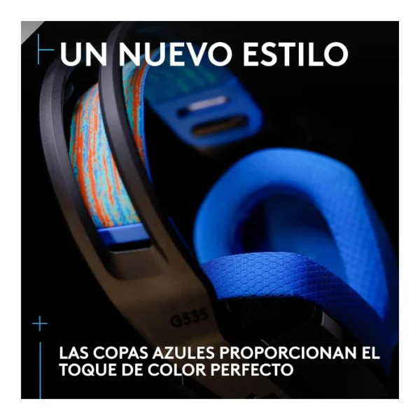 Logitech G535 LIGHTSPEED — Audífonos inalámbricos, para PC, PS4 y PS5, Azul - Imagen 4