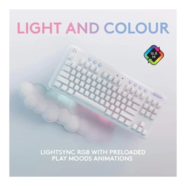 Logitech G715 TKL Aurora — Teclado inalámbrico, mecánico, LIGHTSPEED, Táctil, inglés - Imagen 5