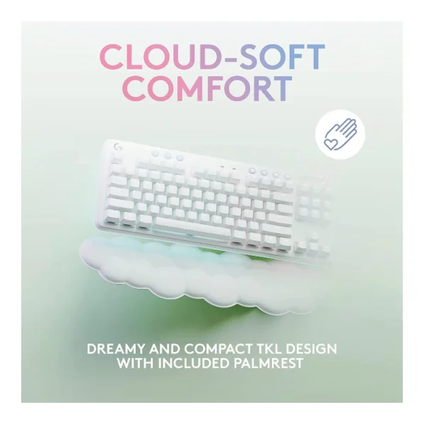 Logitech G715 TKL Aurora — Teclado inalámbrico, mecánico, LIGHTSPEED, Táctil, inglés - Imagen 3