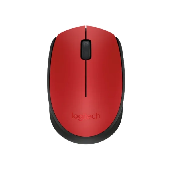 Logitech M170 — Mouse inalámbrico, diestro y zurdo - Rojo/Negro