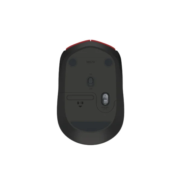 Logitech M170 — Mouse inalámbrico, diestro y zurdo - Rojo/Negro - Imagen 3