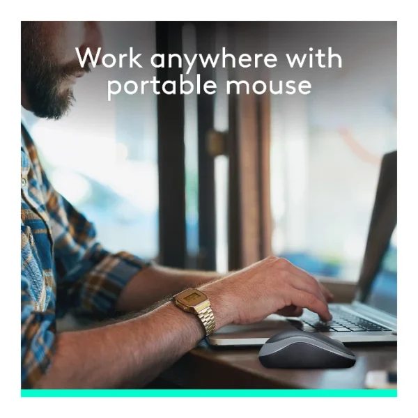 Logitech M185 Mouse inalámbrico, óptico - Azul - Imagen 2