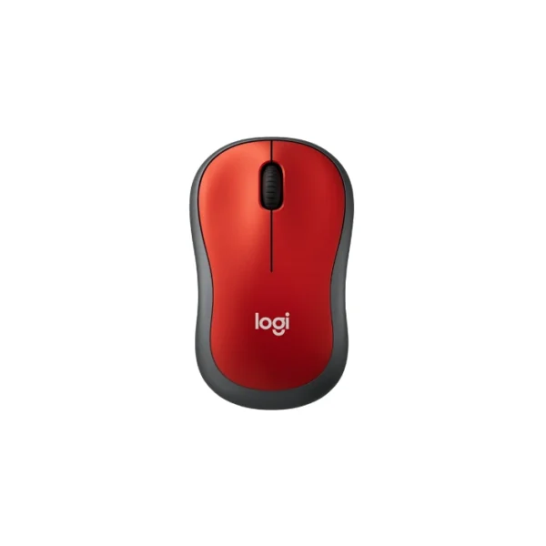 Logitech M185 — Mouse inalámbrico, óptico - Rojo