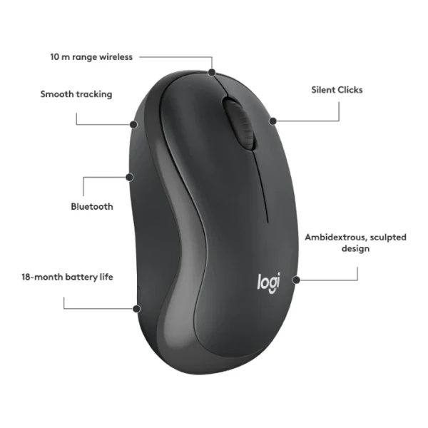 Logitech M240 Mouse compacto inalámbrico, bluetooth - Grafito - Imagen 4