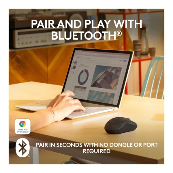 Logitech M240 Mouse compacto inalámbrico, bluetooth - Grafito - Imagen 2