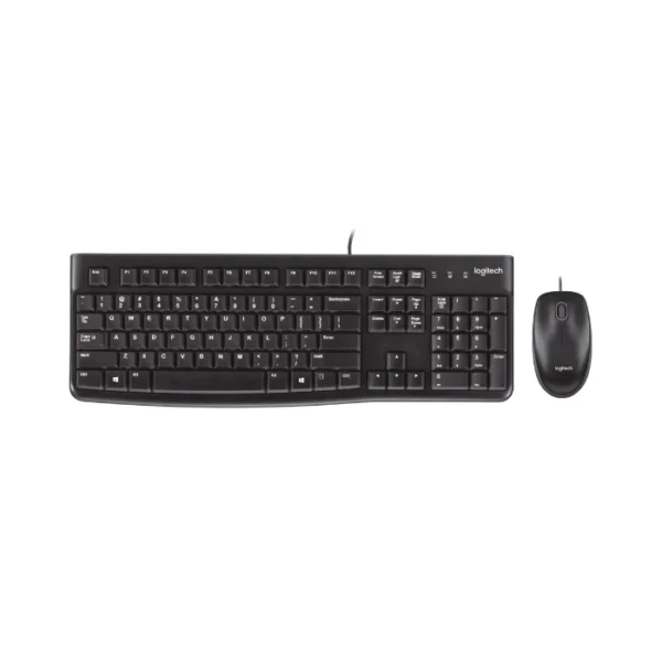 Logitech MK120 — Juego de teclado y ratón con cable USB, Español - Negro