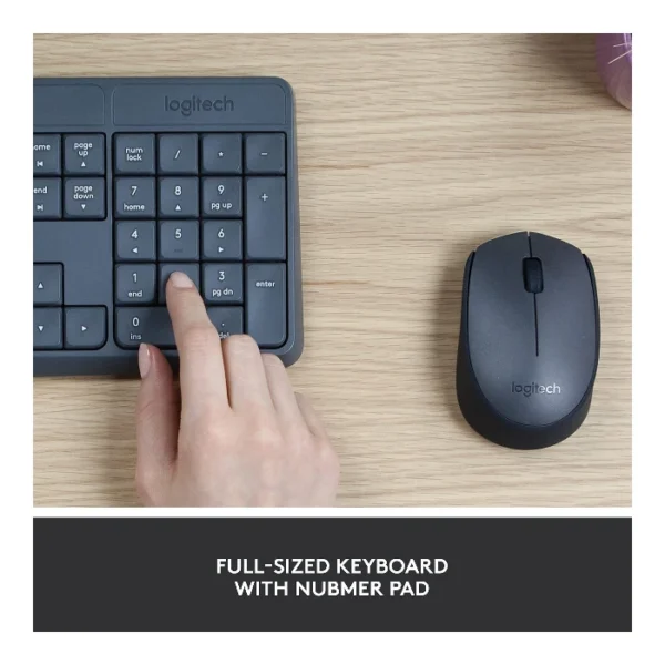 Logitech MK235 Combo teclado y ratón inalámbrico, español - Negro - Imagen 3