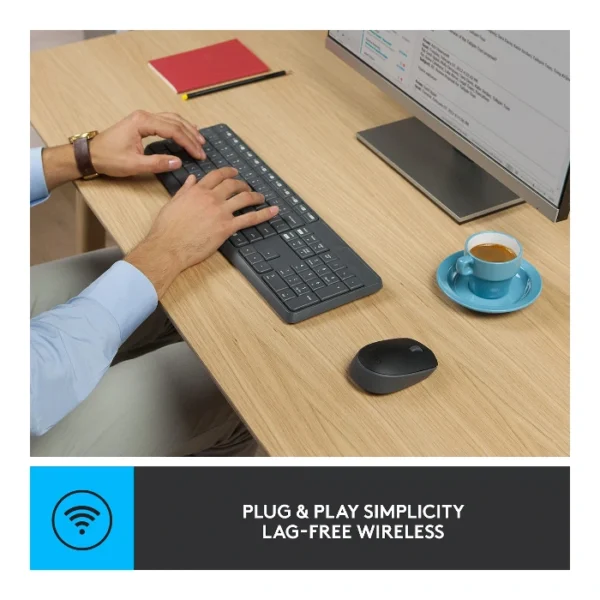 Logitech MK235 Combo teclado y ratón inalámbrico, español - Negro - Imagen 2