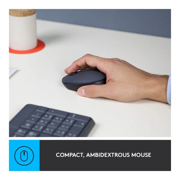 Logitech MK235 Combo teclado y ratón inalámbrico, español - Negro - Imagen 6