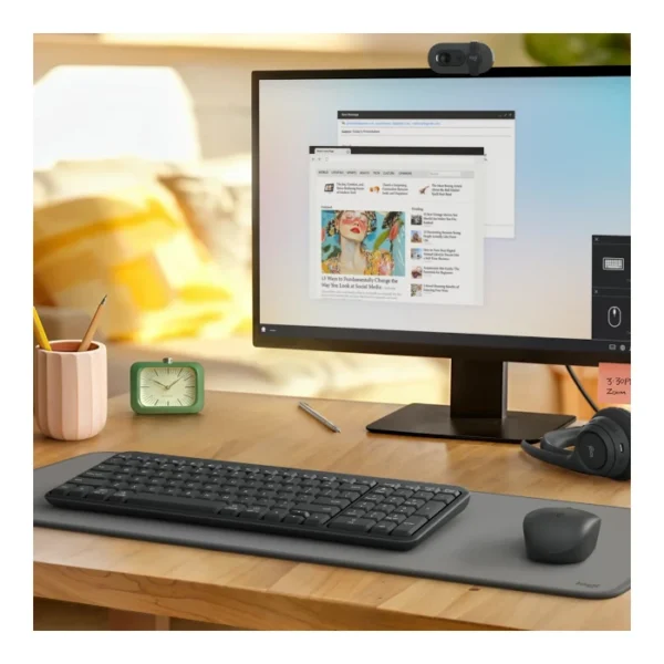 Logitech MK250 Compact — Juego de teclado y ratón inalámbrico, Español, Bluetooth - Grafito - Imagen 2