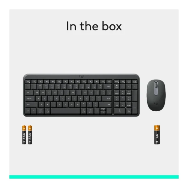 Logitech MK250 Compact — Juego de teclado y ratón inalámbrico, Español, Bluetooth - Grafito - Imagen 9