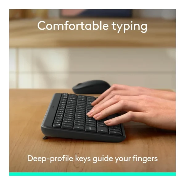 Logitech MK250 Compact — Juego de teclado y ratón inalámbrico, Español, Bluetooth - Grafito - Imagen 4