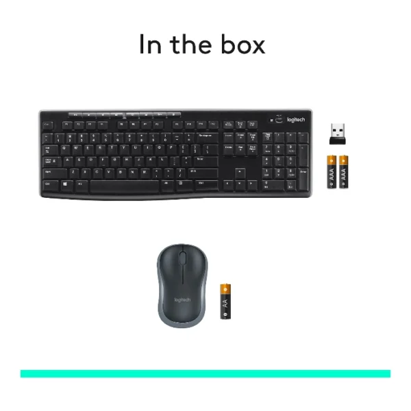 Logitech MK270 — Juego de teclado y ratón inalámbrico, Inglés - Negro - Imagen 10