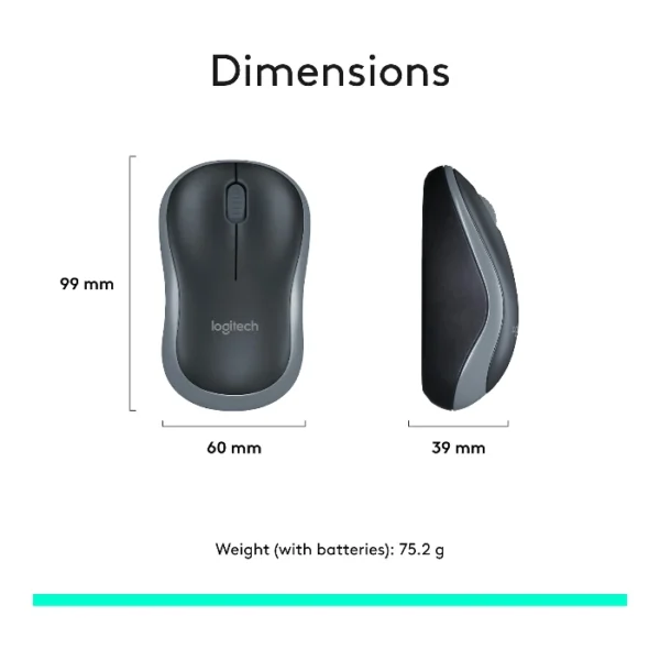Logitech MK270 — Juego de teclado y ratón inalámbrico, Inglés - Negro - Imagen 8