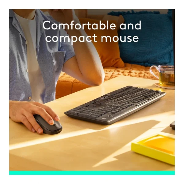 Logitech MK295 Silent — Combo teclado y ratón inalámbrico, español - Grafito - Imagen 4