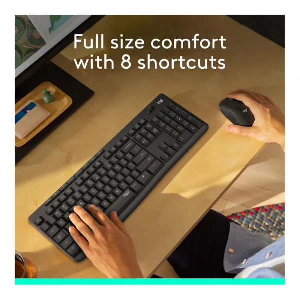 Logitech MK295 Silent — Combo teclado y ratón inalámbrico, español - Grafito - Imagen 2