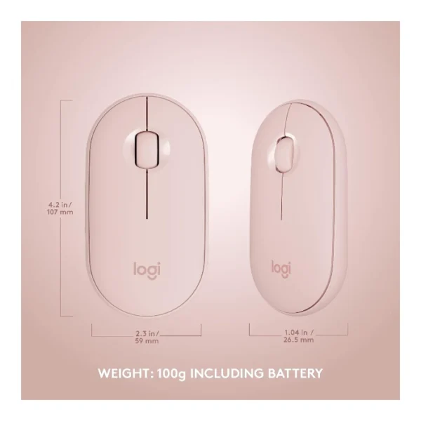 Logitech MK470 Slim — Combo teclado y ratón inalámbrico, Español - Rosa - Imagen 8