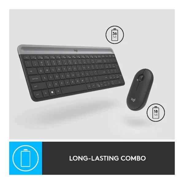 Logitech MK470 Slim — Combo teclado y ratón inalámbrico, Español - Grafito - Imagen 6