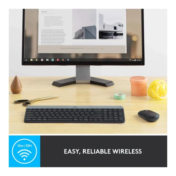 Logitech MK470 Slim — Combo teclado y ratón inalámbrico, Español - Grafito - Imagen 4