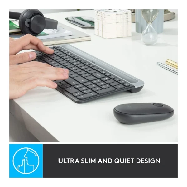 Logitech MK470 Slim — Combo teclado y ratón inalámbrico, Español - Grafito - Imagen 5