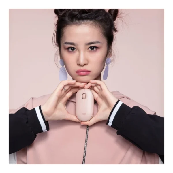 Logitech MK470 Slim — Combo teclado y ratón inalámbrico, Español - Rosa - Imagen 4