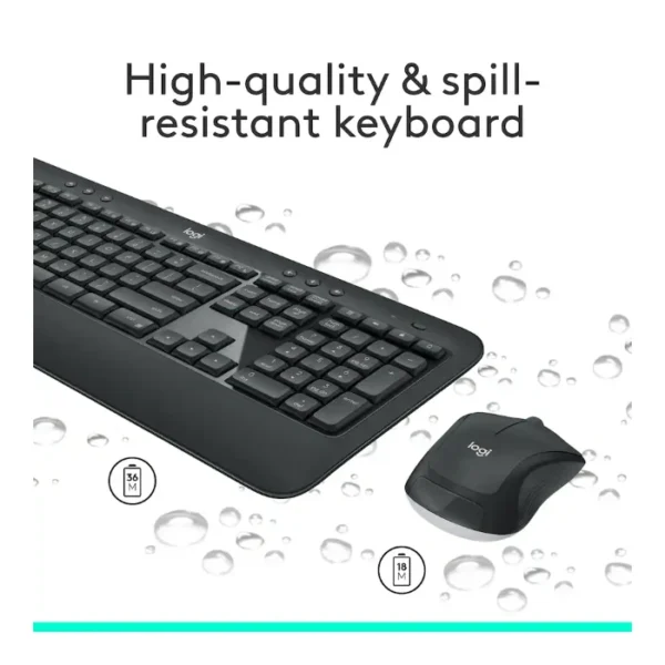 Logitech MK540 Advanced — Juego de teclado y ratón inalámbrico, Inglés - Negro - Imagen 4