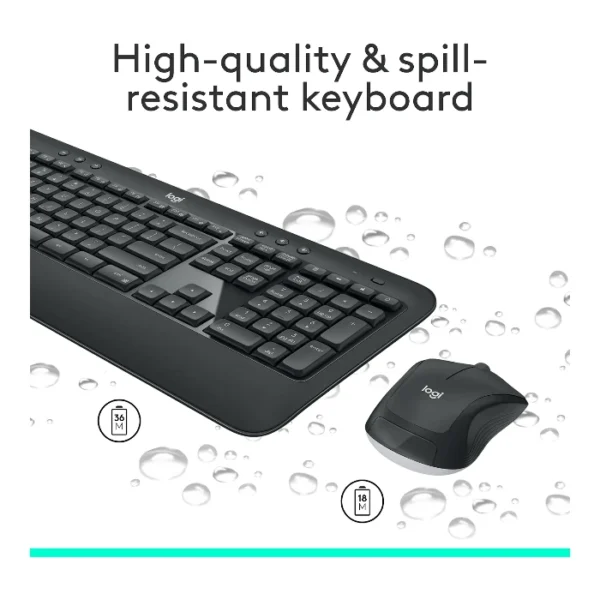 Logitech MK540 Advanced — Juego de teclado y ratón inalámbrico, inglés - Negro - Imagen 4