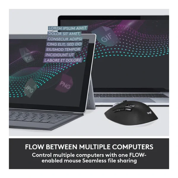 Logitech MK850 Performance — Juego de teclado y ratón inalámbrico, Inglés, Bluetooth - Negro - Imagen 6