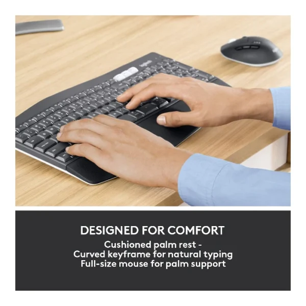 Logitech MK850 Performance — Juego de teclado y ratón inalámbrico, Inglés, Bluetooth - Negro - Imagen 3