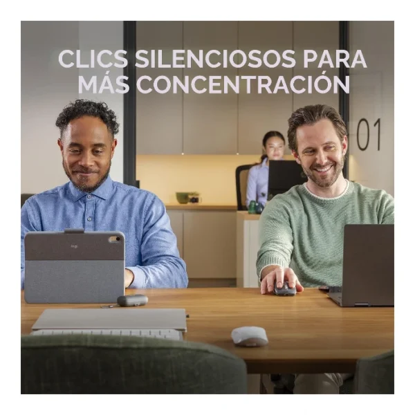 Logitech MX Anywhere 3S — Mouse compacto inalámbrico, Bluetooth, multidispositivo  - Gris pálido - Imagen 5